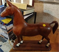 1971 Hand Carved Horse Figure - Marked