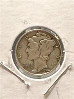 90% Silver 1944-S Mercury Head Dime