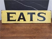 Wood EATS sign