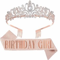 Birthday Girl Sash and Tiara for Women - LETSCARE