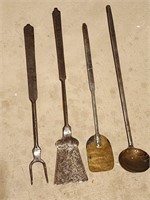 Antique Brass & Wrought Iron Utensils