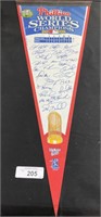 2008 Phillies World Series Signed Pennant.