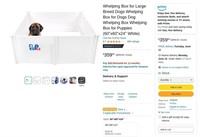 B3262  Large Breed Dog Whelping Box 60x60x24