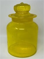 Antique Canary Glass Apothecary Jar