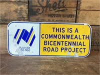 1988 Bicentennial Road Project Street Sign