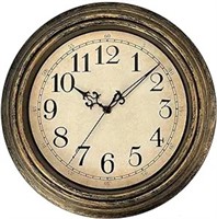 Plumeet Extra Large Retro Wall Clock, 16''