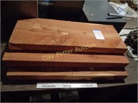 3 Large Cedar Wood Slabs