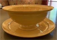 Platter and Serving Bowl/ Gold color Platter 16"
