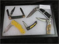 (5) ASSORTED POCKET KNIVES (DISPLAY NOT FOR SALE)