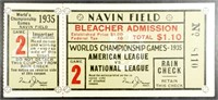 1935 Navin Field Detroit Tigers vs Chicago Cubs
