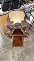 LEATHER RIDING SADDLE W/ STAND