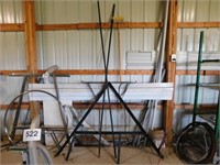 Metal rack frame to build wood shelving w/ 17"