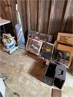 Vintage Wooden Boxes, Vacuums, & Pictures