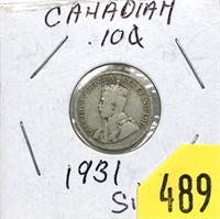 1931 Canadian dime