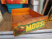 Moose California Wood Crate Box Advertising