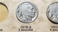 1918 S Buffalo Nickel From A Set