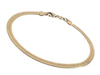 14K YG Herringbone Bracelet 2.4g TW