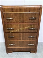 F.S. Harmon Wood Waterfall Chest of Drawers