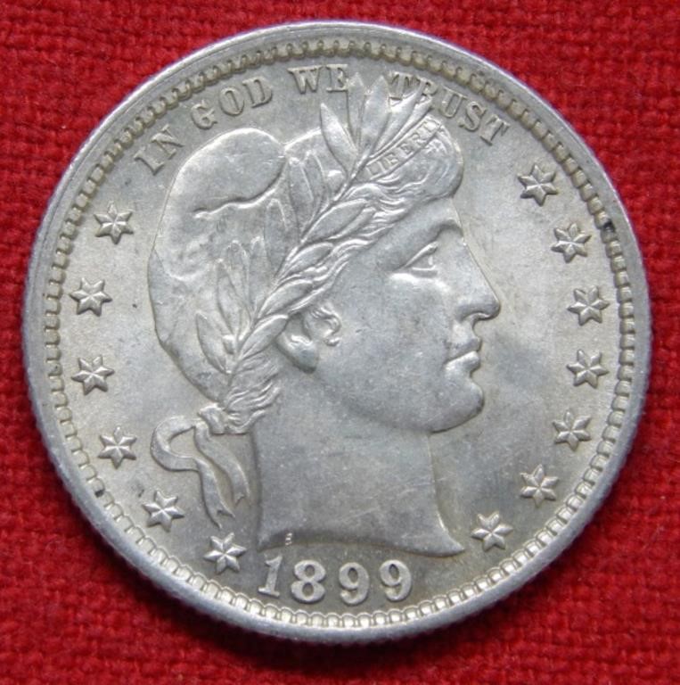 1899 Barber Silver Quarter