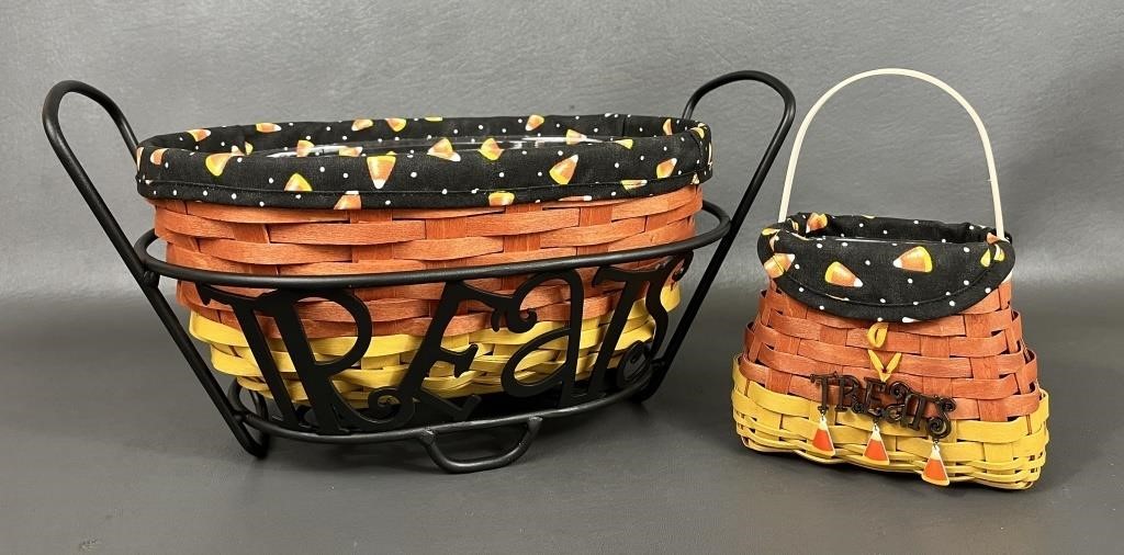 2010 Longaberger Halloween Treats Matching Baskets