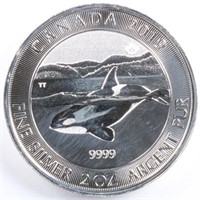 2019 Silver 2oz Orca Whale