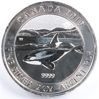 2019 Silver 2oz Orca Whale