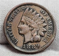 1889 Indian Head Cent XF Full Liberty