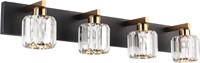 Aipsun Crystal Bathroom Vanity Lighting Black