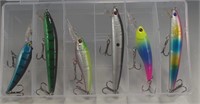 6pc LIFELIKE MINNOW LURES SET 4g WOBBLERS NEW 4"