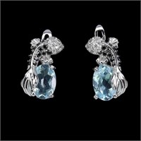 Heated Pear Blue Topaz Spinel Cz Gemstone 925 Ster