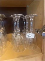 6 Water Goblet Glasses