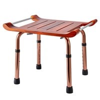 Teak Shower Bench Stool Chair Seat with Handles, S