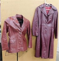 Ladies leather jacket & long leather coat