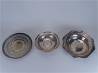 THREE STERLING SILVER SERVING DISHES