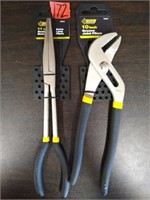 Steel Grip 11" Long Nose & 10"Groove Locking Plier