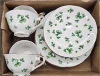 Lefton China Lunch Set 4 Place Setting of