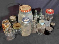 Misc Glass Jars & Coke Bottles