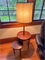 2 Tier Side Table with Built-In Lamp