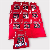 LOT OF 10 MICHAEL JORDAN SIGNED JERSEYS WITH COA'S