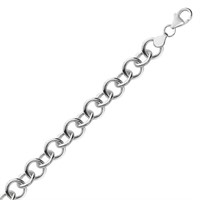 Sterling Silver High Polished Rolo Style Bracelet