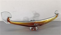 Blown Glass Gondola Art Bowl