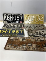 Lot Of Assorted Michigan License Plates