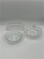 Antique American Brilliant Cut Glass Mint Dish++