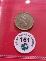 1870 3 Cent Nickel AU