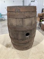 Vintage Whiskey Barrell 16.5" high 10.25" wide
