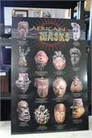 African Masks Theme - Wall hanging 24x36