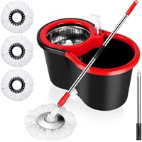 Spin Mop and Bucket with Wringer Set, 360° Spinnin