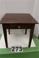 Wooden End Table w/ Drawer 20"T X 20"W X 20"D
