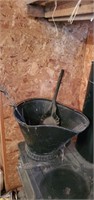 Coal bucket with scoop, corn dryer