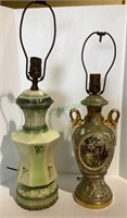 Lot of two antique table lamps - great project